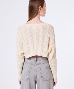 Collezione Vicolo | Pull Girocollo Intrecciato Cropped