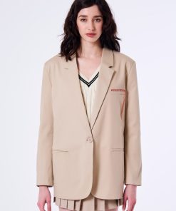 Collezione Vicolo | Blazer Over Ricamo Vicolo Sulla Schiena