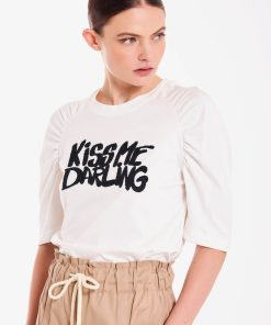 Collezione Vicolo | T-Shirt Con Scritta "Kiss Me Darling"