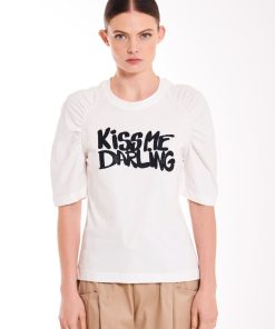 Collezione Vicolo | T-Shirt Con Scritta "Kiss Me Darling"