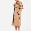 Collezione Vicolo | Trench Monopetto Con Rouches