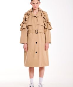 Collezione Vicolo | Trench Monopetto Con Rouches