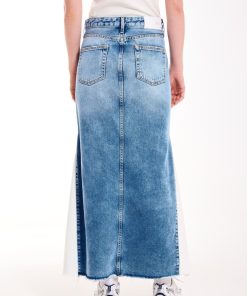 Denim Vicolo | Gonna Denim Con Inserti Laterali