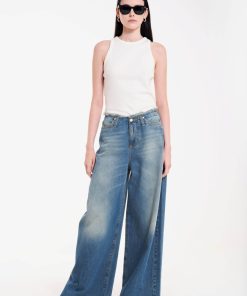 Denim Vicolo | Jeans Zeus Con Cinturone Sfrangiato