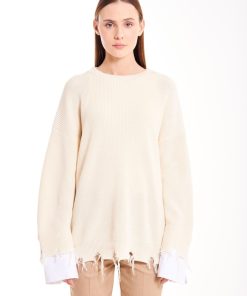 Collezione Vicolo | Pull Oversized Con Fondi Sfrangiati