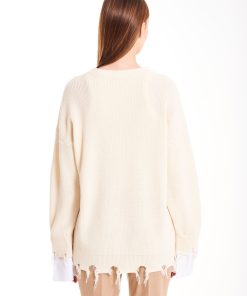 Collezione Vicolo | Pull Oversized Con Fondi Sfrangiati