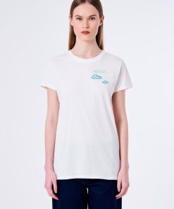 Collezione Vicolo | T-Shirt Con Ricamo Nuvole