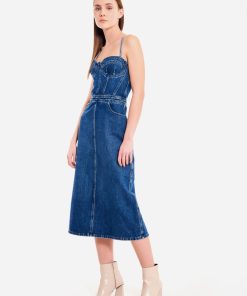 Collezione Vicolo | Abito In Denim Bustier