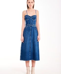 Collezione Vicolo | Abito In Denim Bustier